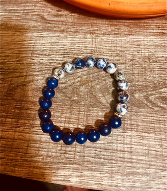 Sodalite and Lapis Lazuli Bracelet